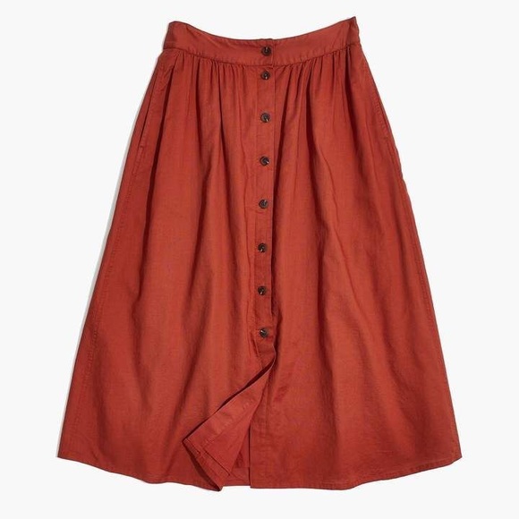 Madewell Dresses & Skirts - Madewell Palisade Button-Front Midi Skirt